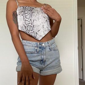 Snake Printed Crop Top 🐍